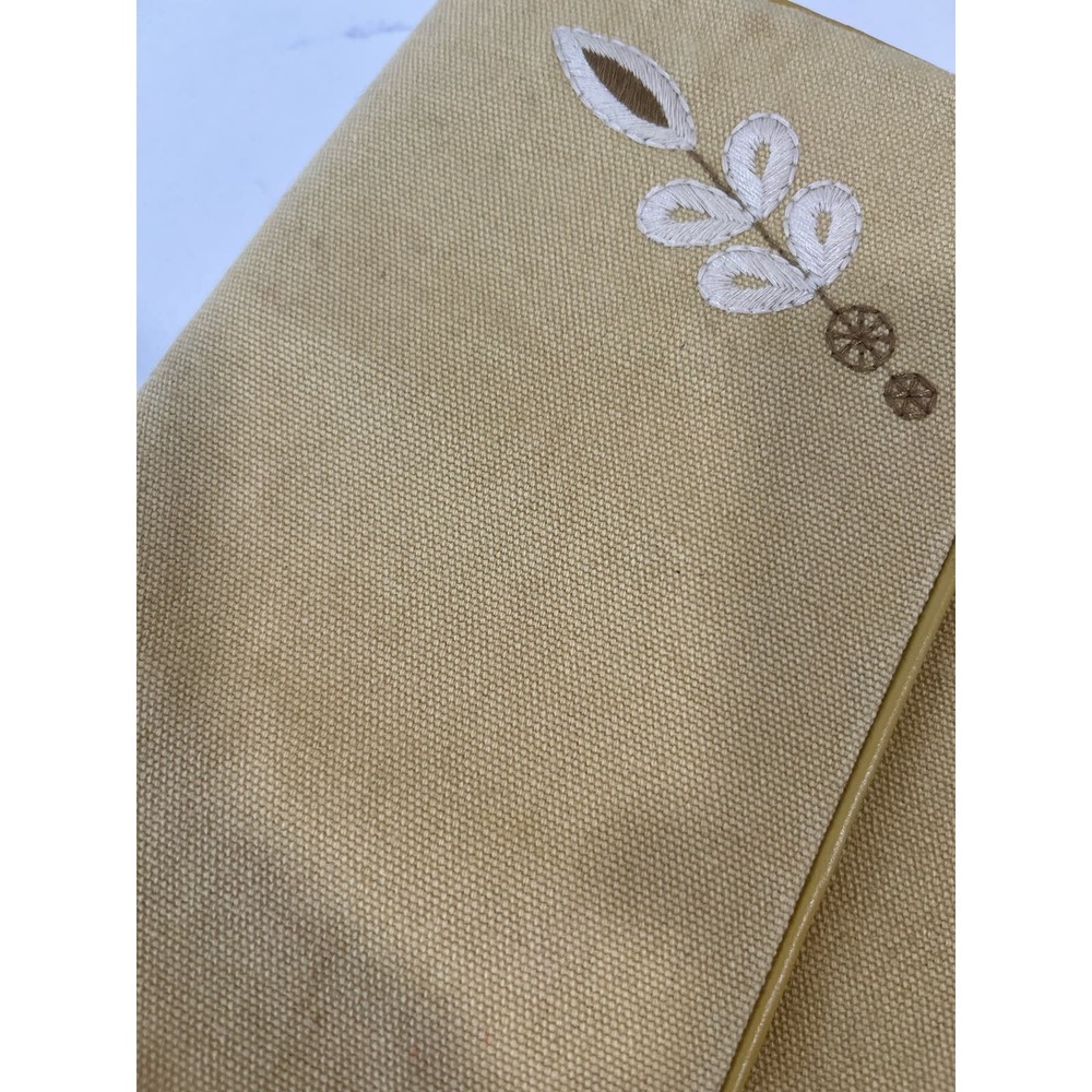 Serena and Lily Large Yellow Canvas Embroidered Diaper Holder Or Clutch New 8x13 - Picture 10 of 10